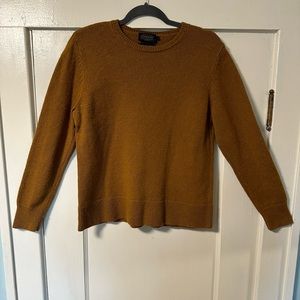 Pendleton Shetland Washable Wool Crewneck Sweater | L | Golden Copper/Mustard